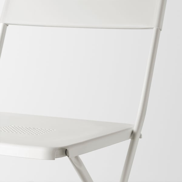 FEJAN chair, outdoor, foldable white, 44x89x42 cm