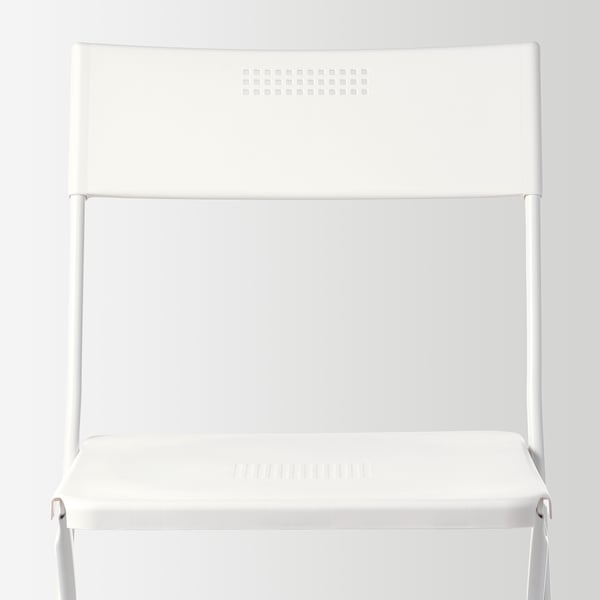 FEJAN chair, outdoor, foldable white, 44x89x42 cm
