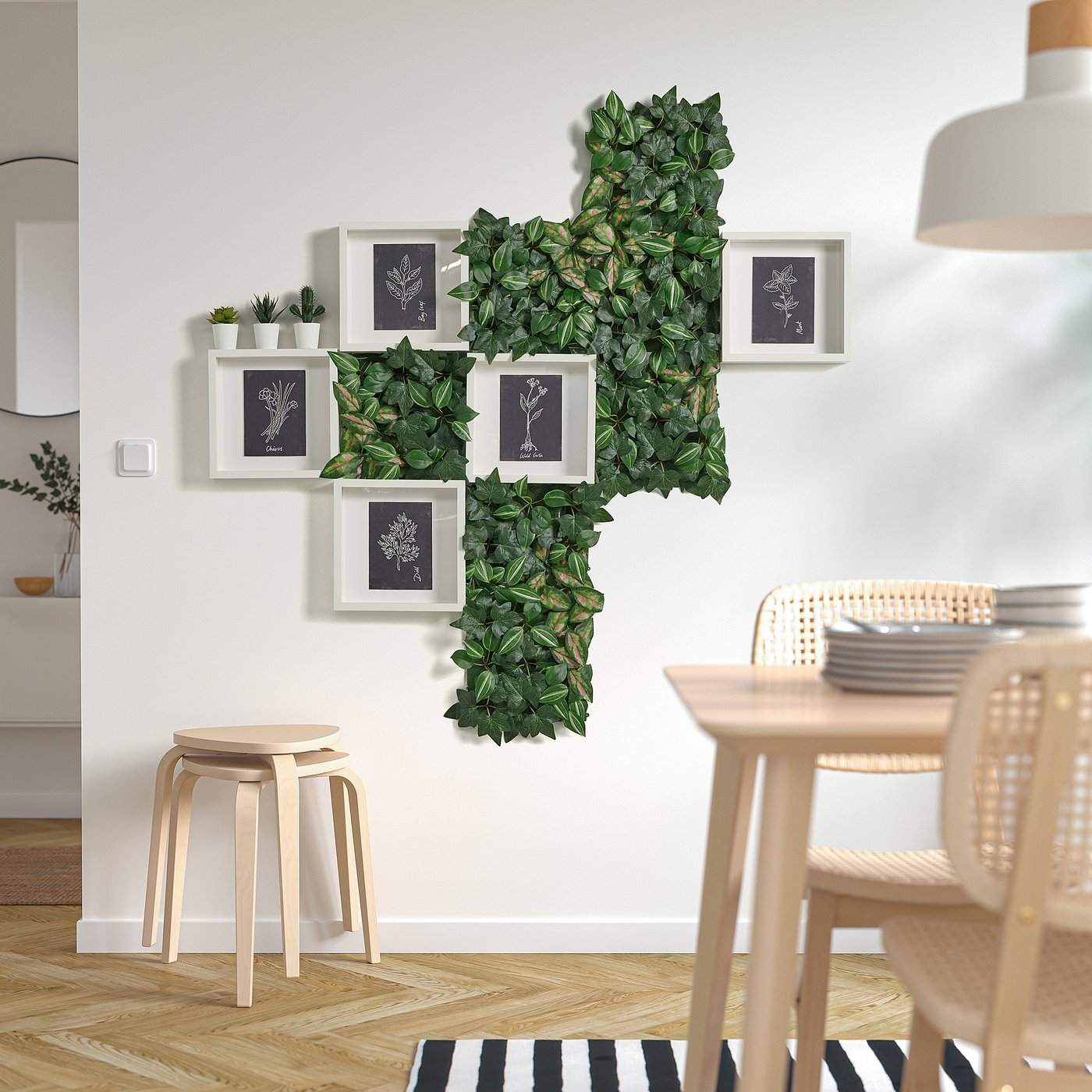FEJKA artificial plant, wall mounted/in/outdoor Wax plant, 25x25 cm