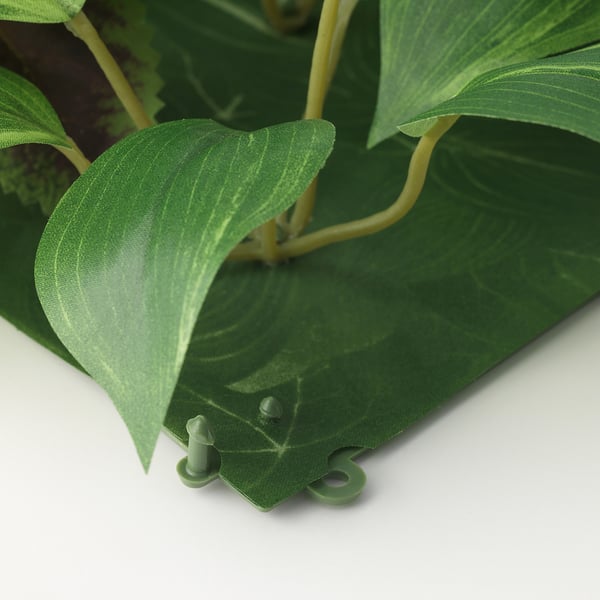 FEJKA - FEJKA Artificial plant, wall mounted/in/outdoor green/lilac, 26x26 cm