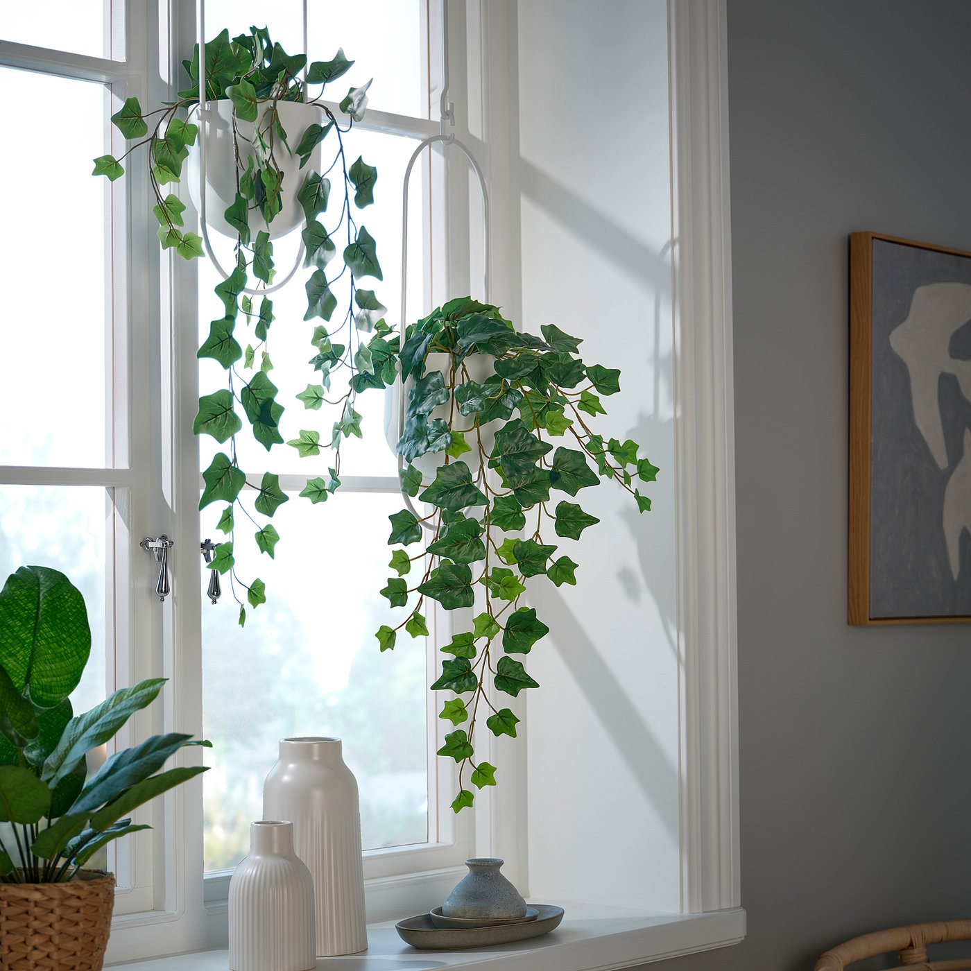 FEJKA artificial potted plant, in/outdoor/hanging Ivy, 12 cm