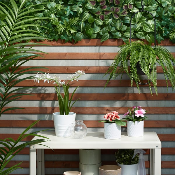 FEJKA artificial potted plant, in/outdoor hanging/fern, 12 cm