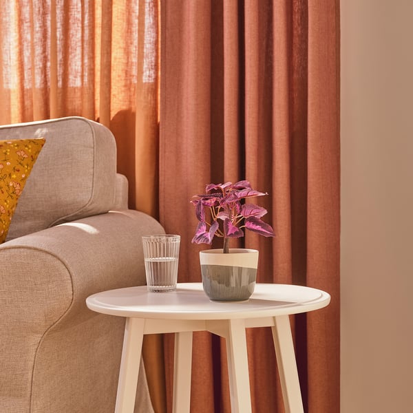 FEJKA artificial potted plant, in/outdoor Painted nettle/red, 9 cm