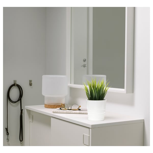 FEJKA artificial potted plant, in/outdoor grass, 9 cm