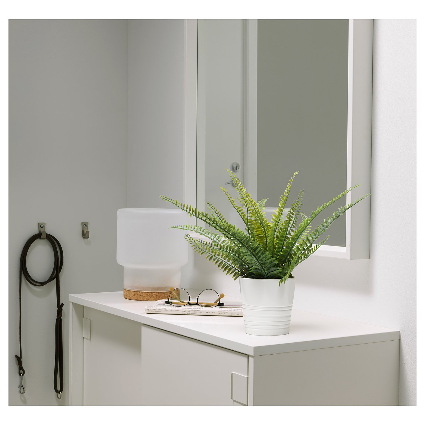 FEJKA artificial potted plant, in/outdoor fern, 9 cm