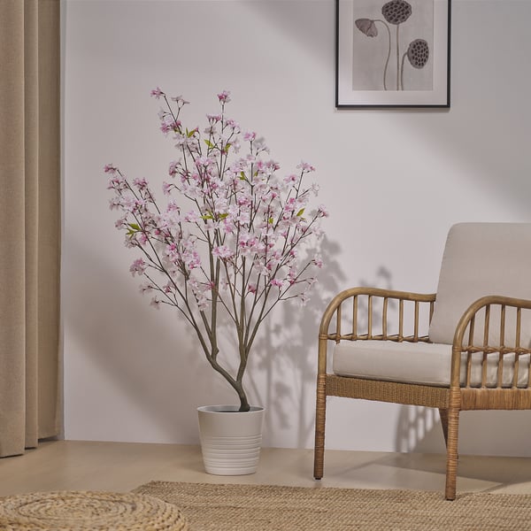 FEJKA artificial potted plant, in/outdoor cherry-blossoms