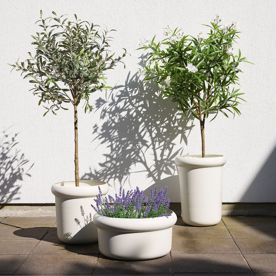 FEJKA artificial potted plant, in/outdoor/Nerium white, 19 cm