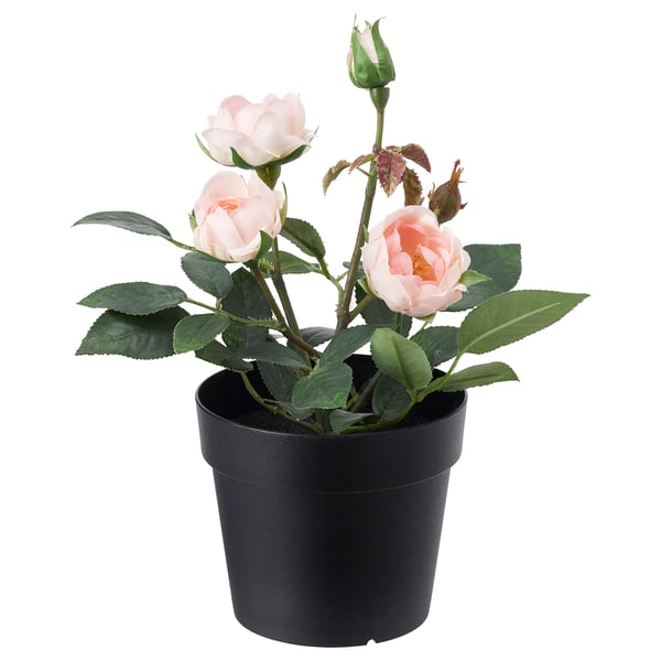 FEJKA - Artificial potted plant, in/outdoor/Rose pink, 9 cm