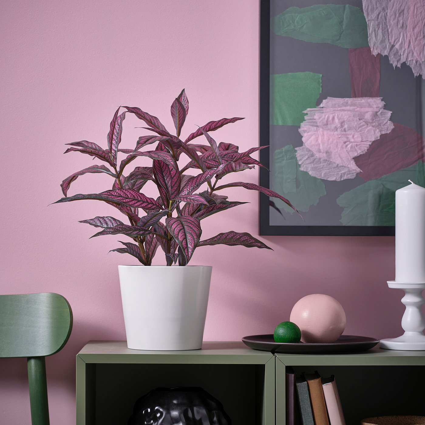 FEJKA artificial potted plant, in/outdoor Persian shield, 15 cm