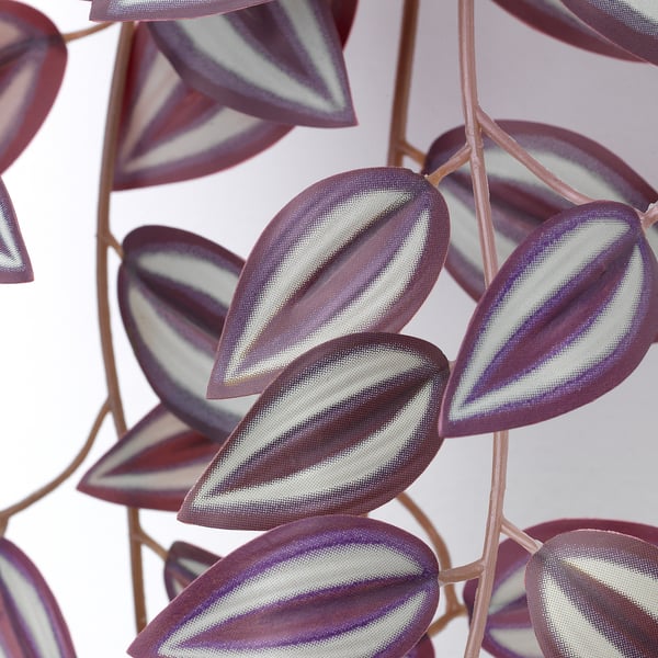 FEJKA artificial plant with wall holder, in/outdoor/green/lilac