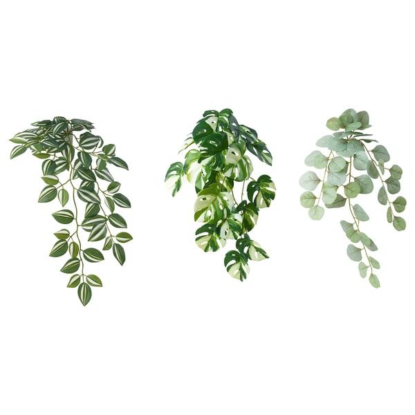 FEJKA artificial plant with wall holder, in/outdoor/green