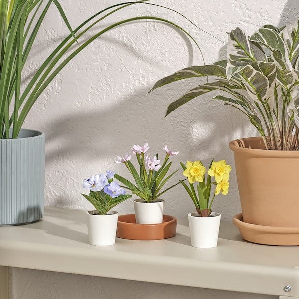 Ikea FEJKA - Set 3 artificial plants with pot, indoor/outdoor flower,6 cm