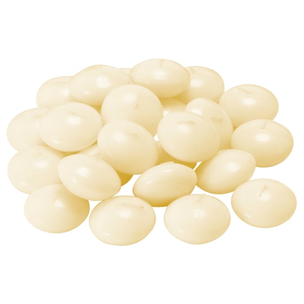 FENOMEN unscented floating candle, natural, 4 hr 24 pack, 24 pack