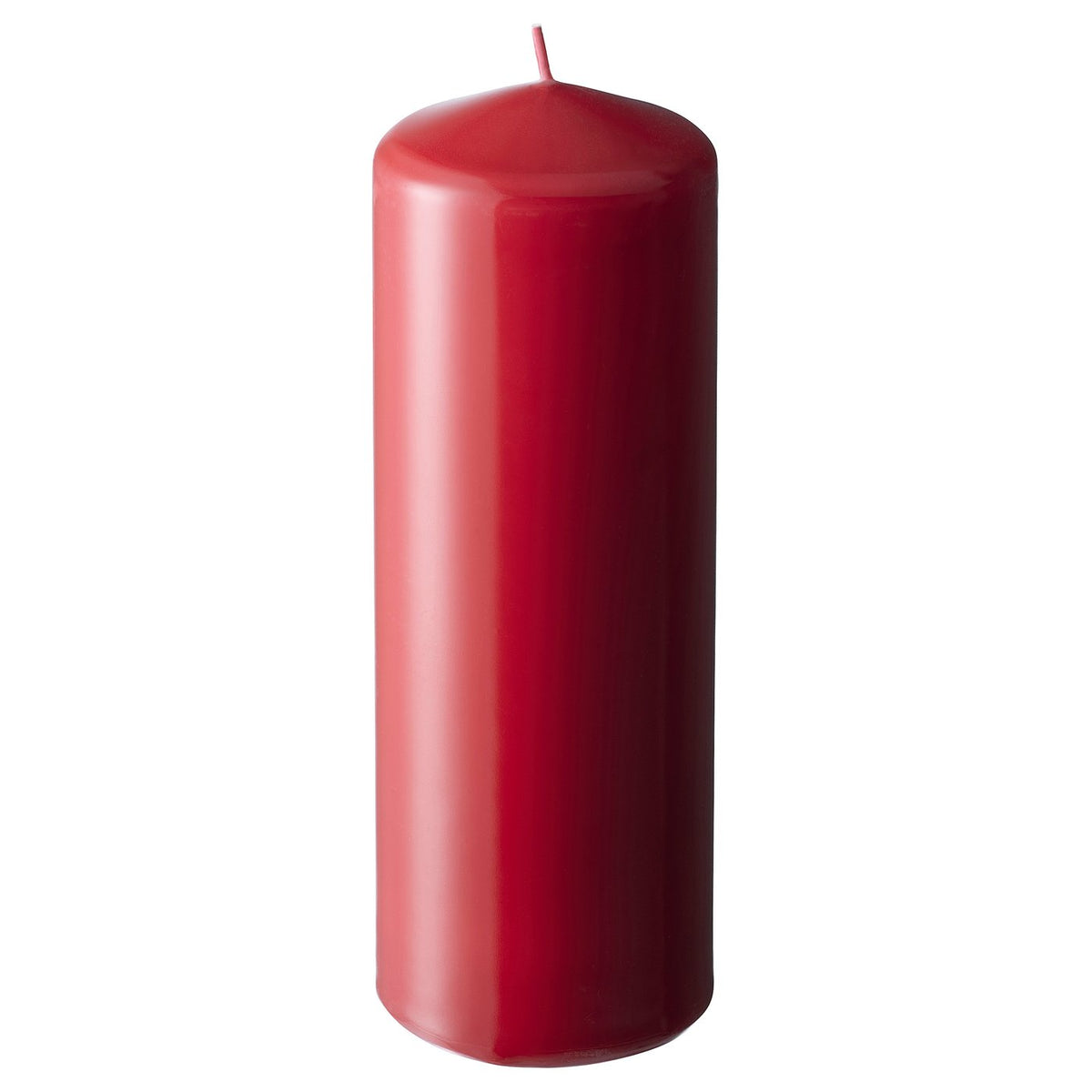 FENOMEN unscented pillar candle, red, 19 cm