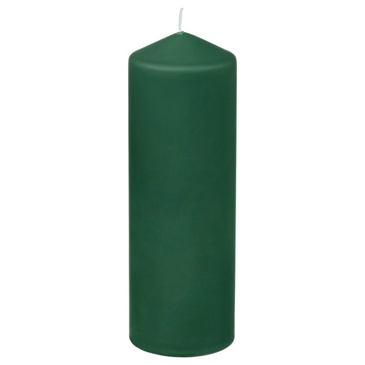 FENOMEN unscented pillar candle, green, 23 cm