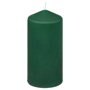 FENOMEN unscented pillar candle, green, 14 cm