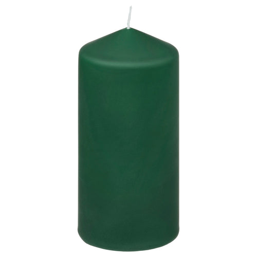 FENOMEN unscented pillar candle, green, 14 cm
