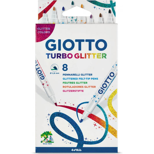 8 GIOTTO TURBO GLITTER MARKERS