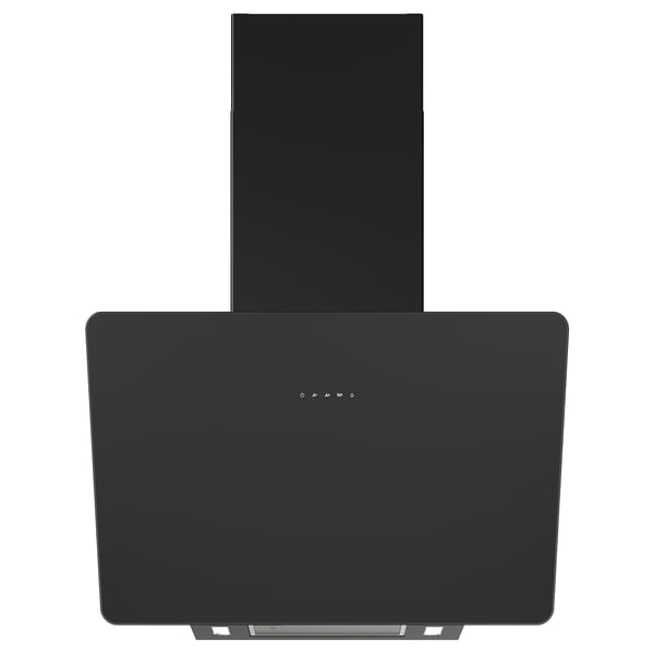 FINSMAKARE wall mounted extractor hood, black, 70 cm