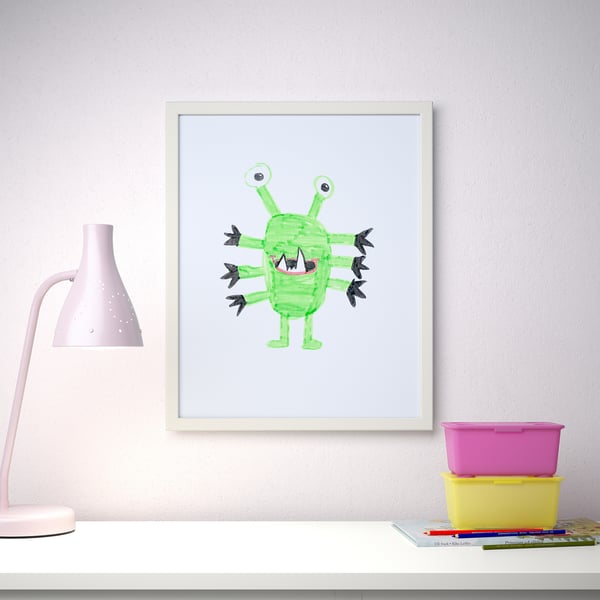 FISKBO frame, white, 40x50 cm