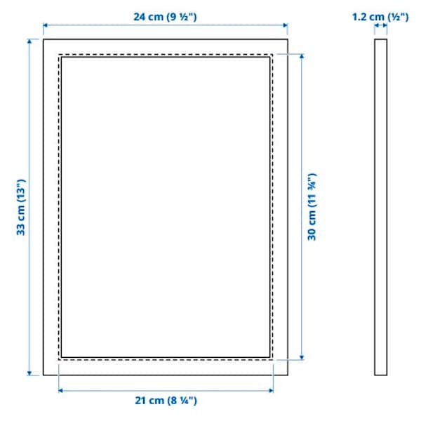 FISKBO - Frame, white, 21x30 cm