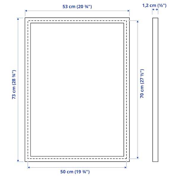 FISKBO - Frame, white, 50x70 cm