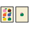 FISKBO frame with poster, apple game, 40x50 cm, 2 pack