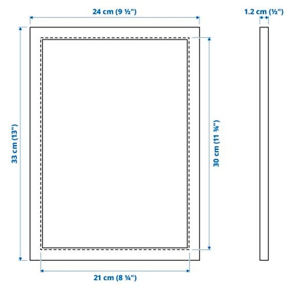 Ikea FISKBO - Frame, light grey-green, 21x30 cm