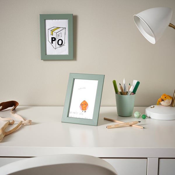 FISKBO - FISKBO Frame, light grey-green, 10x15 cm