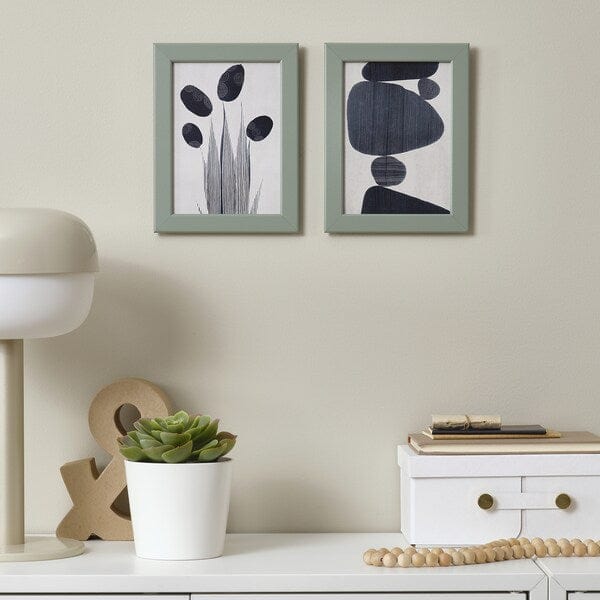 Ikea FISKBO - Frame, light grey-green, 13x18 cm