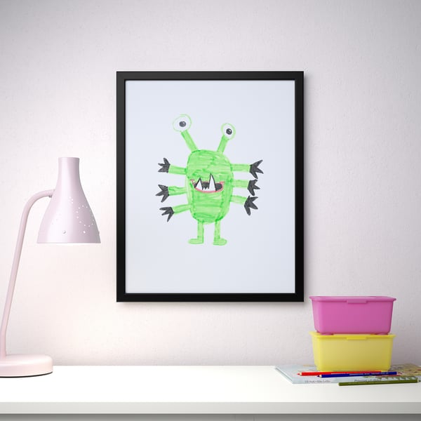 FISKBO frame, black, 40x50 cm