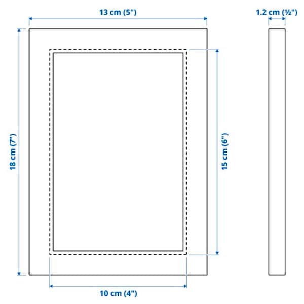 Ikea FISKBO - Frame, black, 10x15 cm