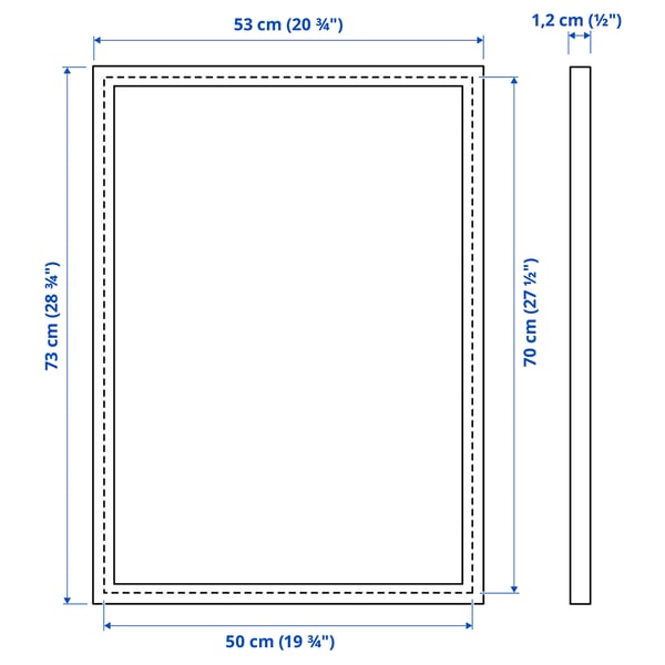 FISKBO frame, black, 50x70 cm