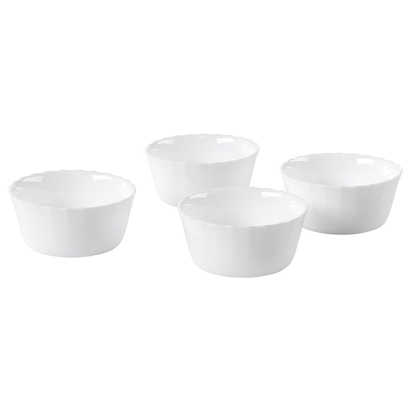 FISKTÄRNA pie dish, white, 11 cm, 4 pack