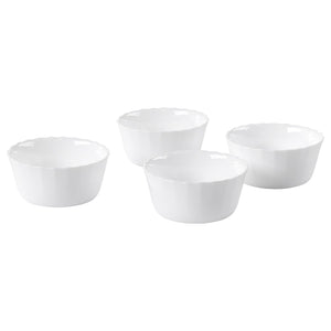 FISKTÄRNA pie dish, white, 11 cm, 4 pack