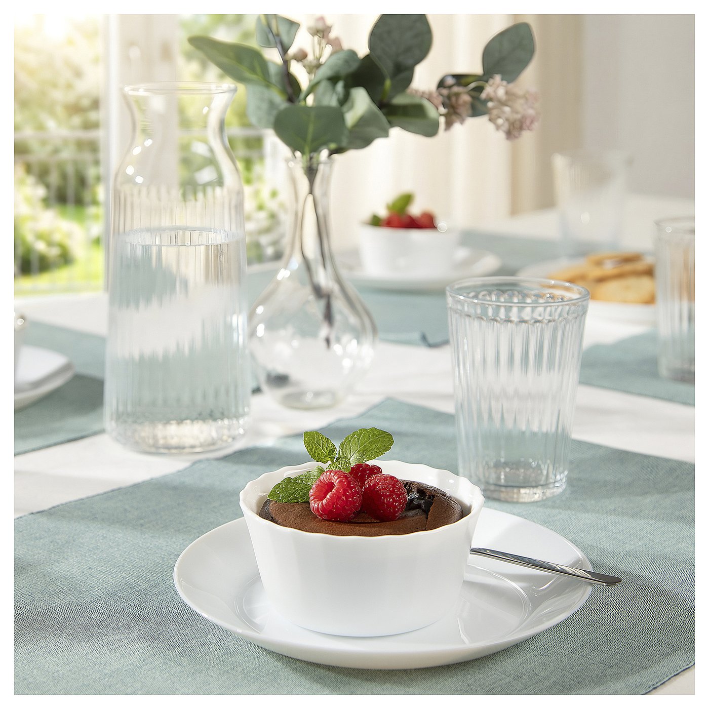FISKTÄRNA pie dish, white, 11 cm, 4 pack