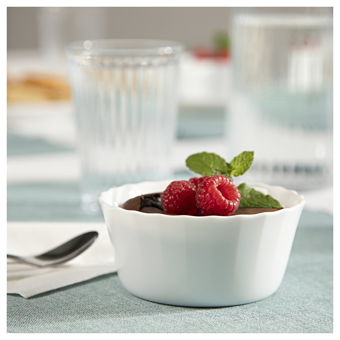 FISKTÄRNA pie dish, white, 11 cm, 4 pack