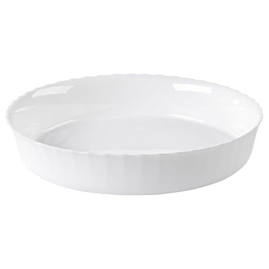 FISKTÄRNA pie dish, white, 28 cm