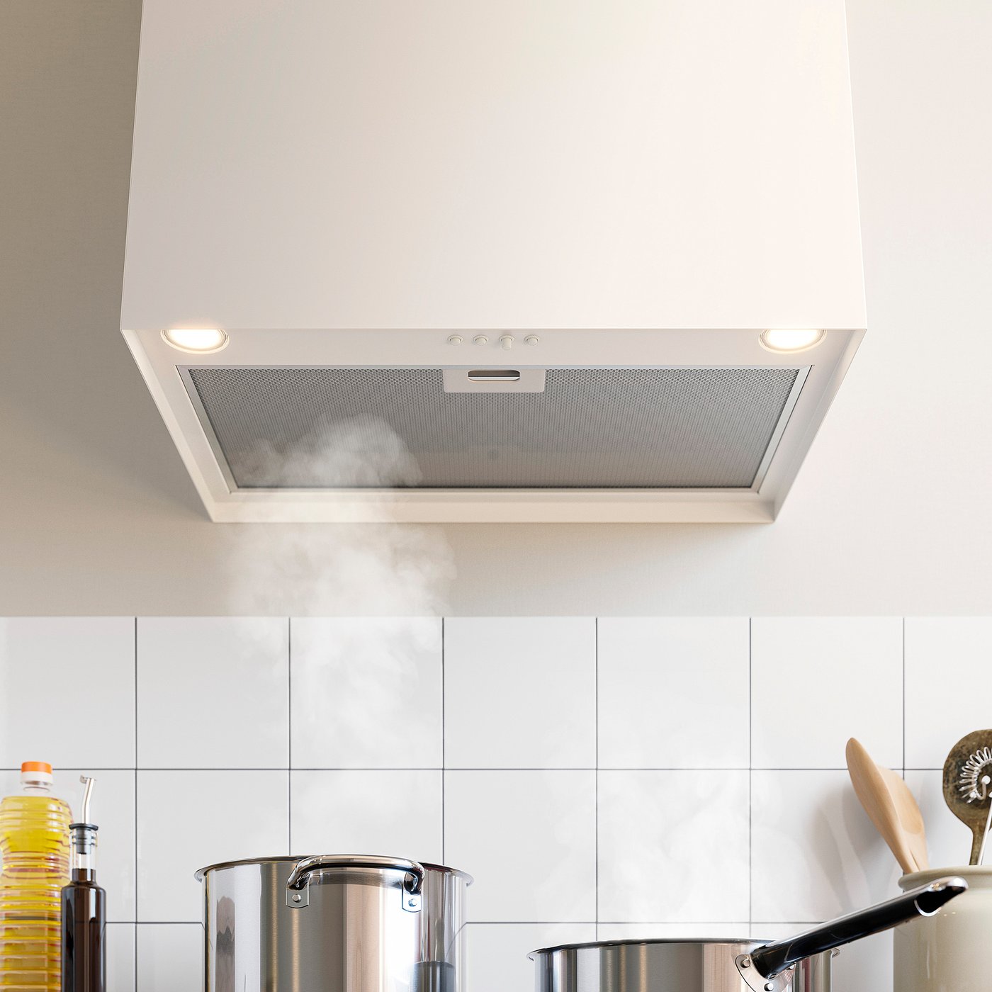 FIVELSBO wall mounted extractor hood, IKEA 300 white, 1.2 mx56.0 cm