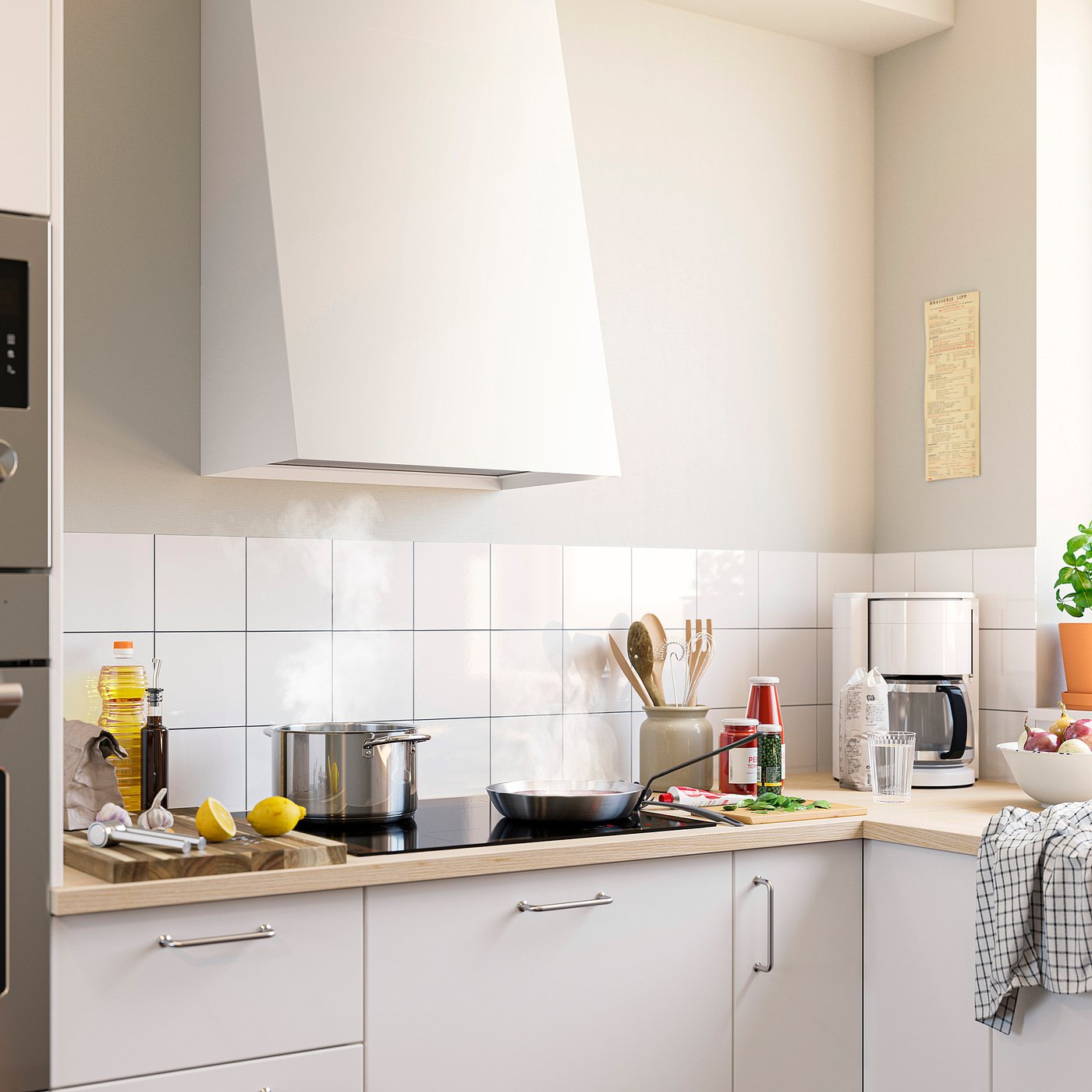 FIVELSBO wall mounted extractor hood, IKEA 300 white, 1.2 mx56.0 cm