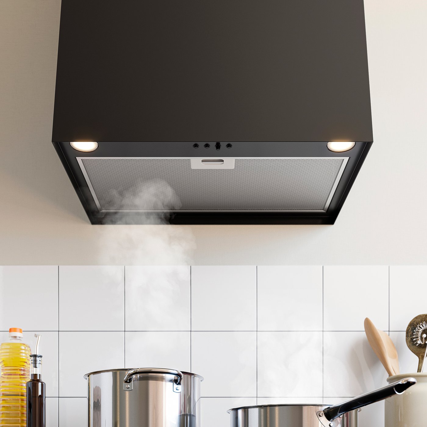 FIVELSBO wall mounted extractor hood, IKEA 300 black, 1.2 mx56.0 cm