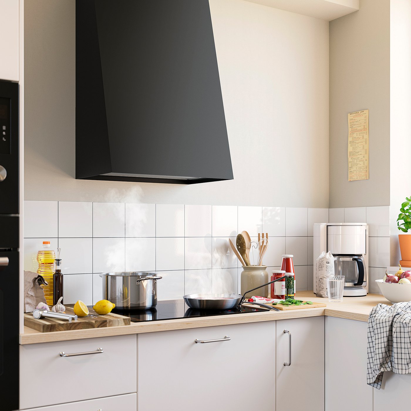 FIVELSBO wall mounted extractor hood, IKEA 300 black, 1.2 mx56.0 cm