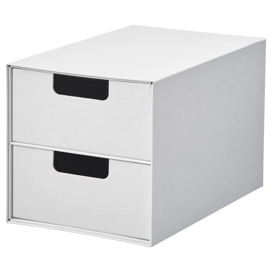 FJÄDERHARV - FJÄDERHARV Mini chest with 2 drawers, white, 16x25 cm