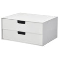 FJÄDERHARV mini chest with 2 drawers, white, 32x25 cm