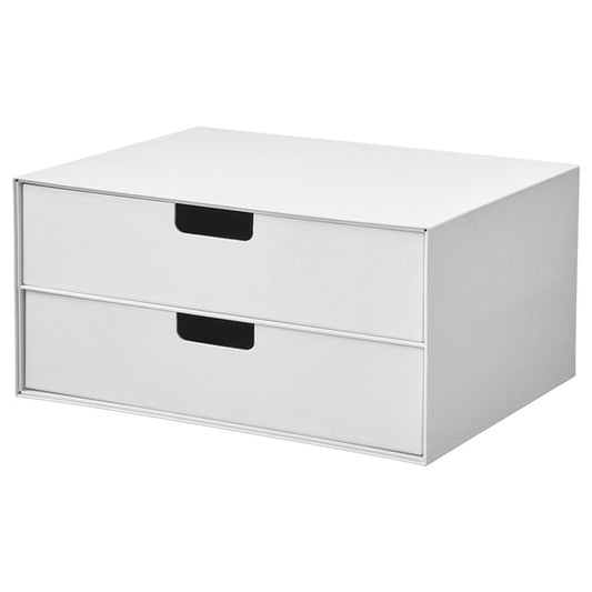 FJÄDERHARV - FJÄDERHARV Mini chest with 2 drawers, white, 32x25 cm