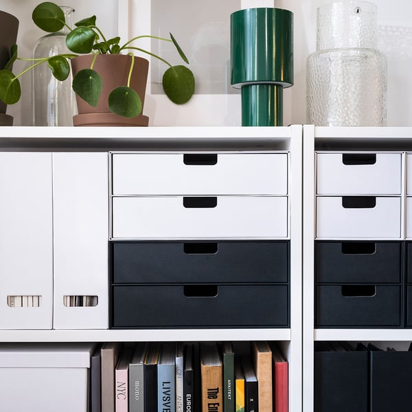 FJÄDERHARV - FJÄDERHARV Mini chest with 2 drawers, white, 32x25 cm