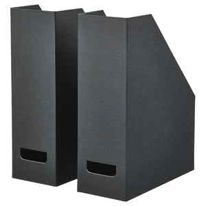 FJÄDERHARV magazine file, anthracite, 10x31x25 cm, 2 pack