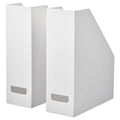 FJÄDERHARV magazine file, white, 10x31x25 cm