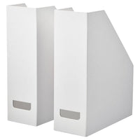 FJÄDERHARV magazine file, white, 10x31x25 cm
