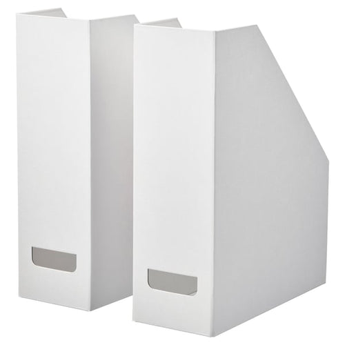 FJÄDERHARV magazine file, white, 10x31x25 cm
